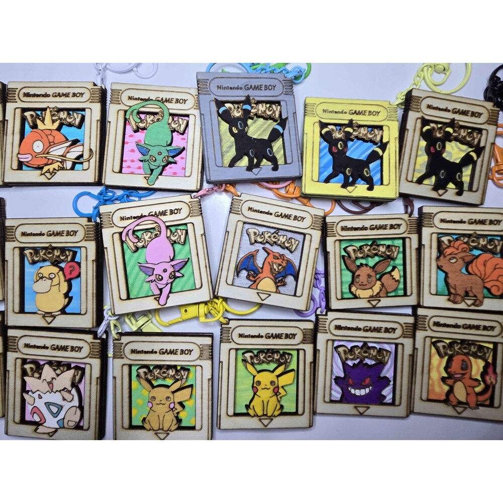 Pokemon Hand Painted Clip On Keychains ! Mystery / Random Pokemon !